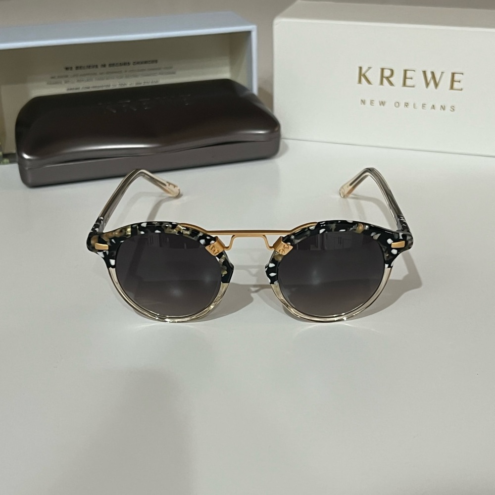 KREWE Black and Gold Sunglasses